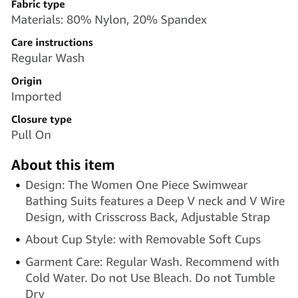 Cupshe One-Piece Bathing suit, Deep V front - black - Picture 14 of 16